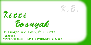 kitti bosnyak business card